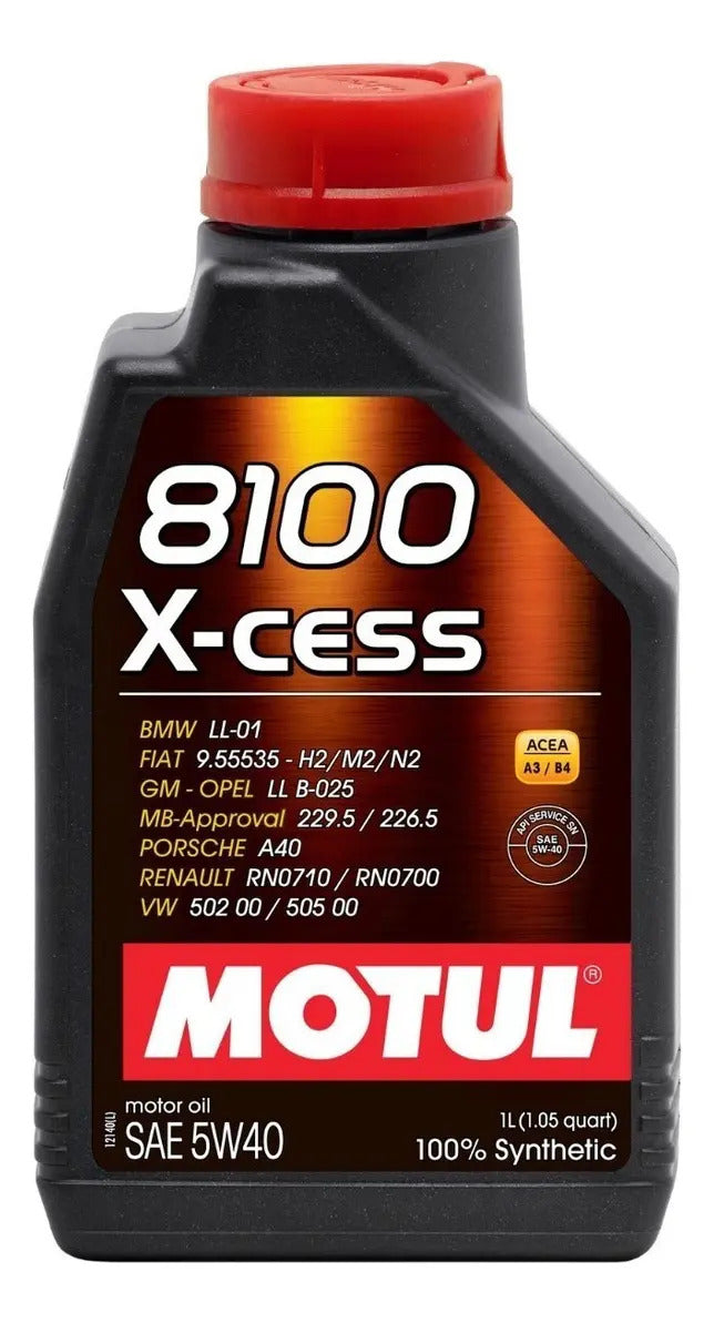 Aceite Motor Auto Motul 8100 5w40 Xcess 100% Sintétic 1l