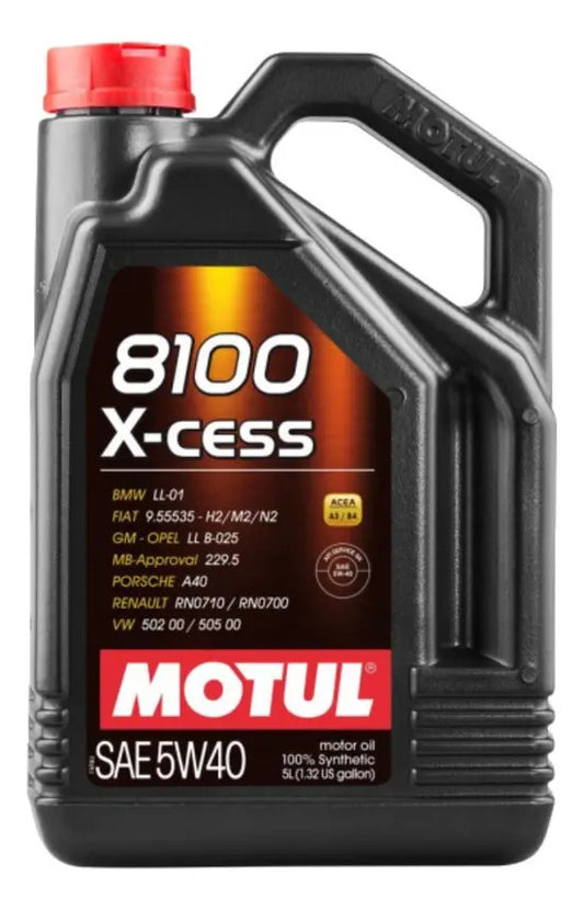 Aceite Motor Auto Motul 8100 5w40 Xcess 100% Sintétic 5l